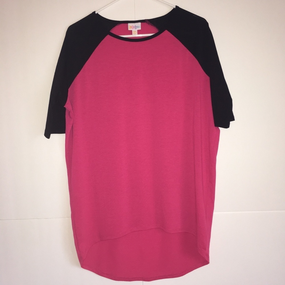 LuLaRoe Block Sleeve Hi Low Tee